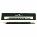 Pliiats Kustutuskummiga Faber-Castell 9000 B Kuusnurkne B (3 Ühikut)