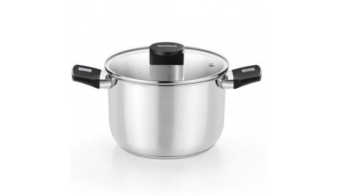 Casserole with lid Monix M240220 Black Ø 20 cm (1 Unit)