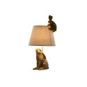 Laualamp Home ESPRIT Beež Kuldne Vaik 50 W 220 V 30 x 30 x 58 cm
