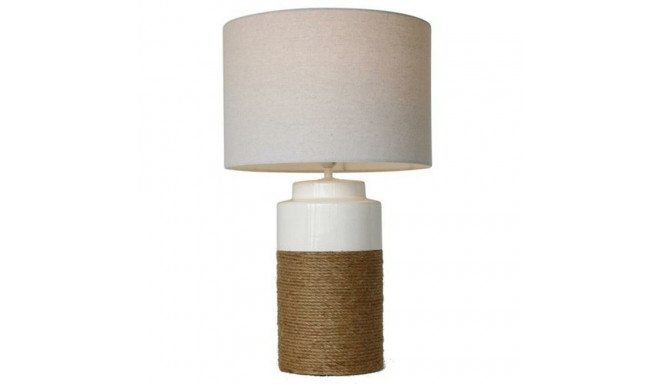 Desk lamp Home ESPRIT White Linen Ceramic 38 X 38 X 61,5 cm