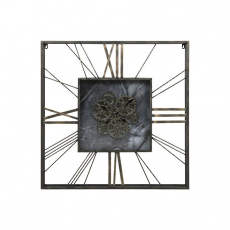 Seinakell Home ESPRIT Must Kuldne Metall Kristall 80 x 8 x 80 cm