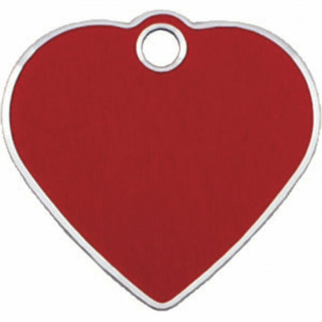 Identification plate for collar Imarc Heart Red