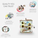 BusyBuddyToys - puidust tegevuskuubik lastele (3+)