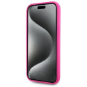 KARL LAGERFELD case for IPHONE 15 compatible with MagSafe KLHMP15SSKHPPLF (SIL KL Head Print) fuschi