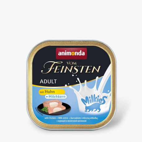 ANIMONDA Vom Feinsten Adult Milkies kanaga ja piimase täidisega märgtoit kassidele 100g