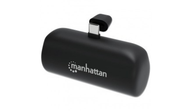 Manhattan integreeritud USB-C pistikuga akupank, 5000 mAh, kuni 20W väljund, laadiva telefoni hoidja