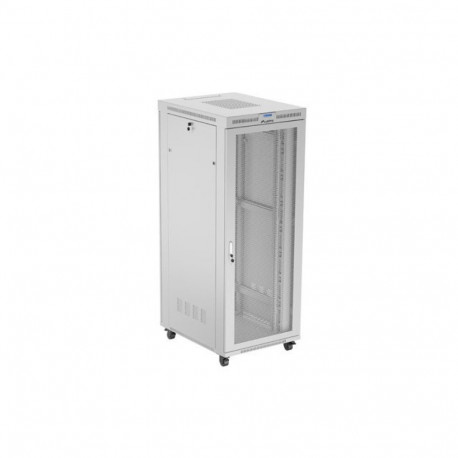 Floor-standing rack-kapp 19" 42U 800x1000 hall perforeeritud LCD-uksega Lanberg (flat pack)