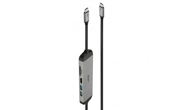 Lindy DST-Micro 140, USB-C Laptop Micro Docking Station with 4K Support and 1.4m 60W Charging Cable