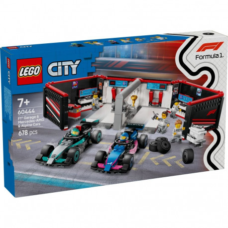 LEGO City F1 garaaž, Mercedes-AMG ja Alpine autod