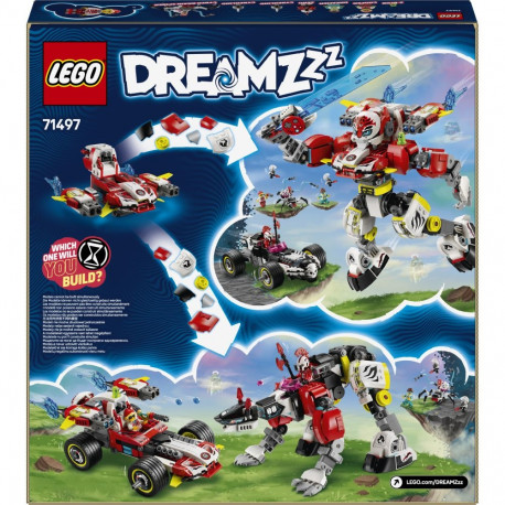 LEGO Dreamzzz Cooperi tiigrirobot ja Zero hot-rod-auto