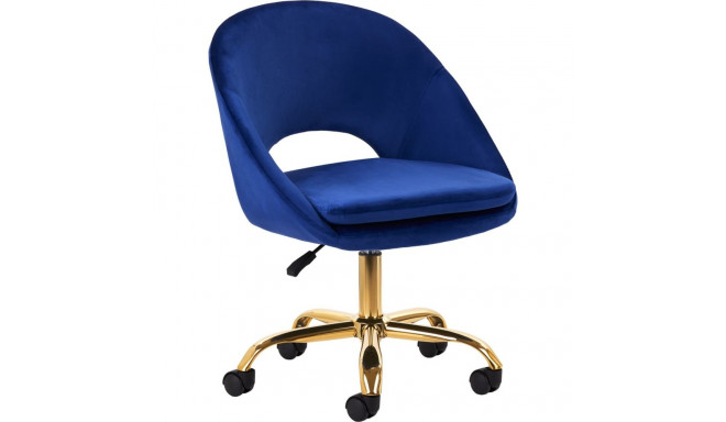 Activeshop 4Rico swivel chair QS-MF18G velvet navy blue