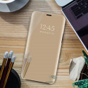 TelForceOne case Smart Clear View Samsung Galaxy A15, golden