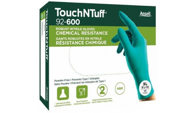 Ansell nitrile gloves TouchNTuff 92-600 (L) 20pcs