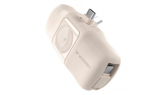 Wozinsky WF16-YCS 5000mAh 15W USB-C Mini Power Bank with Built-in USB-C Cable and Apple Watch Charge