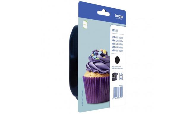 Brother LC-123BK must tindikassett