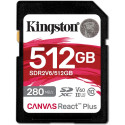 "CARD 512GB Kingston Canvas React Plus SDXC Klasse 10 UHS-II U3 V60"