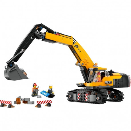 Constructor - LEGO City 60420 Yellow Excavator with Minifigures