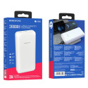 Borofone BJ16A Cube akupank 20000 mAh | 2 x USB valge