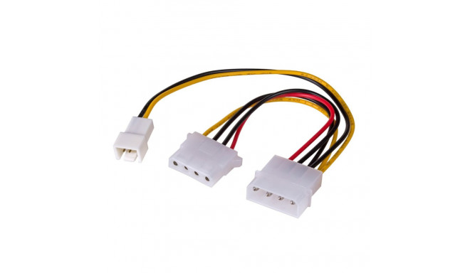 Adapter koos kaabliga Akyga AK-CA-35 Molex (m) | 3 pin 12V (m) | Molex (f) 2x 15cm