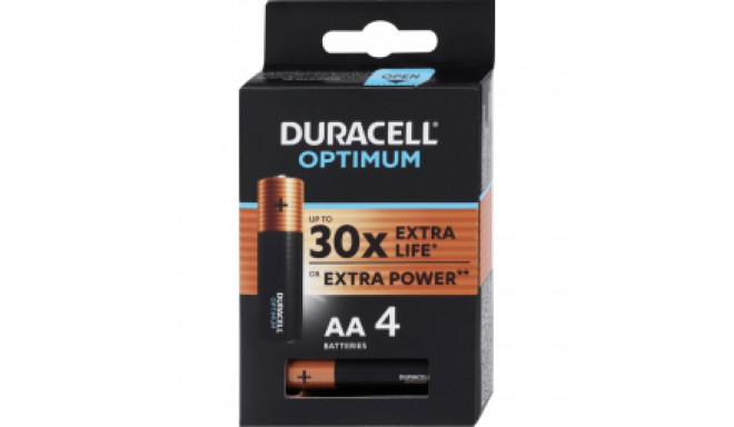 Duracell Optimum AA Alkaline 4pack