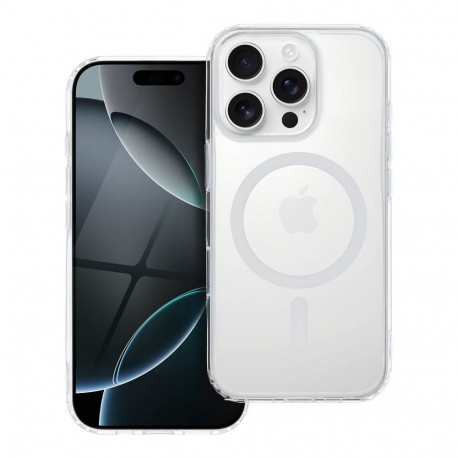 Case for iPhone 16 PRO MAX Drop Glue Colorful Ring Mag Cover compatible with MagSafe white