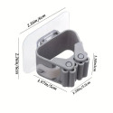 Wall-mounted broom mop holder self-adhesive RC-K-1152 gray