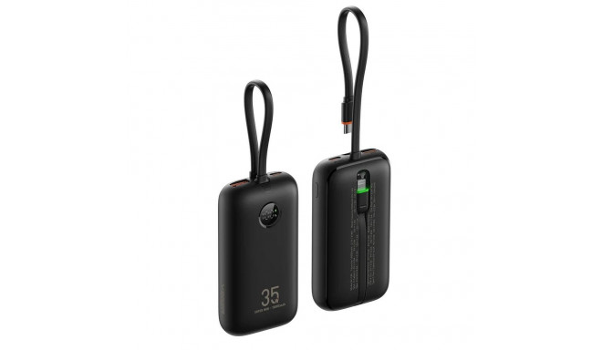 VEGER powerbank 10000 mAh with built-in cables Type C / Lightning PD QC3.0 35W K1 (W1188) black