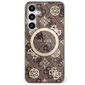 GUESS case for SAMSUNG S25 Ultra GUHMS25LH4PYEEW (Magnetic IML Peony on 4G Background) brown