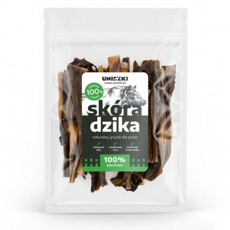 UNISZKI Wild boar skin - dog treat - 100g