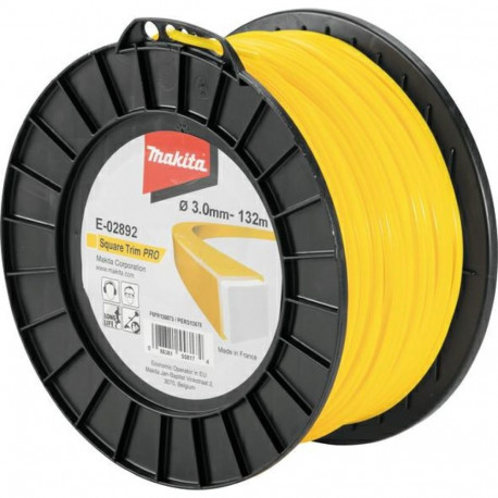 MAKITA NYLON MONOFILAMENT LINE SQUARE "PRO" 3,0mm/132mb