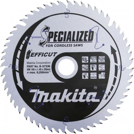 Makita ketassae tera 165x20x56Z EFFICUT MDF/laminaat/puit