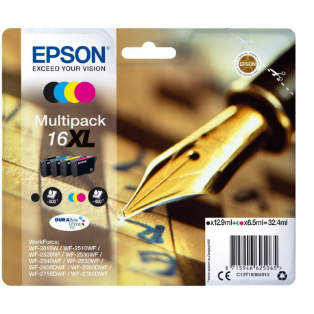 Epson tindikassettide komplekt 16XL DURABrite Ultra Pen and crossword, 4 värvi