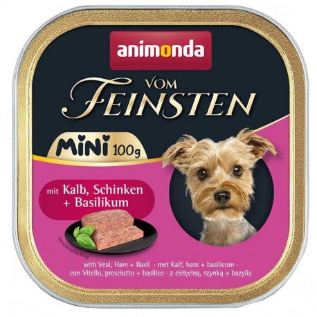 ANIMONDA Vom Feinsten Adult Mini vasikaliha, sink ja basiilik märg koeratoit 100g