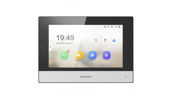 Hikvision DS-KH6320-WTE1 video ukse sisenemissüsteem 17.8 cm (7") must, hõbedane