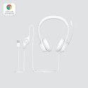 Logitech peakomplekt H390 USB hall-valge jaemüük
