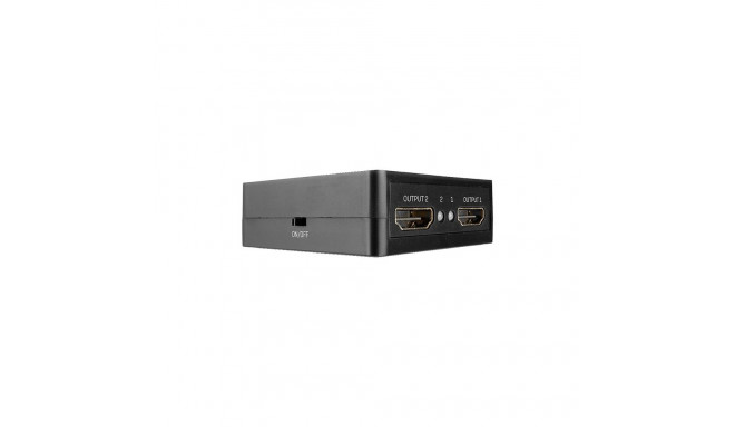 Lindy 2 Port HDMI Splitter 18Gbps, Compact (black)