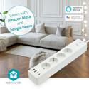 Pikendusjuhe Nedis SmartLife, 2m, 4 pesa + 2xUSB-A + 2xUSB-C