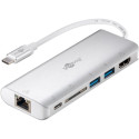 Dokkimisjaam GOOBAY USB-C - HDMI 4K@30Hz / 2xUSB-A / USB-C / RJ45 / SD