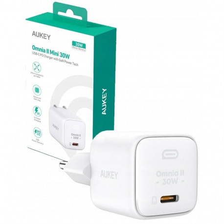PA-B1L Omnia II Mini valge seinalaadija 1xUSB-C PowerDelivery 30W 5A