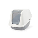 Cat litterbox Nestor Giant 75,5x56x55,5cm white/grey