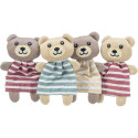Игрушка для кошек Медведь, ткань, с кошачей мятой, 12 см цвет случайный