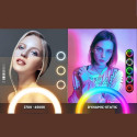 Elight RGB18 45см 2в1 Белый и Цветной RGB Светодиодное Кольцо с Держателем для Смартфона + Bluetooth