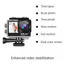 iWear K4 Real 4K 20Mpix Wi-Fi Sport Camera with Sony IMX179 Lens & 8x Fixation Set Black