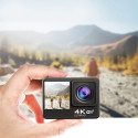 iWear K4 Real 4K 20Mpix Wi-Fi Sport Camera with Sony IMX179 Lens & 8x Fixation Set Black