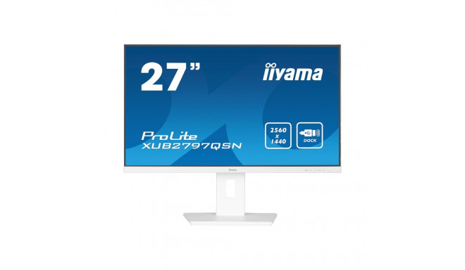 IIYAMA XUB2797QSN-W1 27-tolline IPS WQHD 100Hz 250cd/m2 1ms HDMI DP kõlaritega monitor