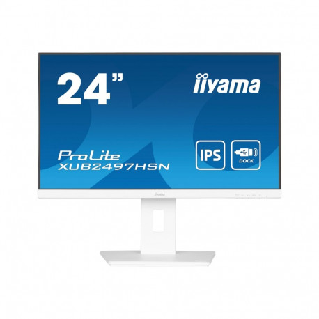 IIYAMA XUB2497HSN-W2 24-tolline IPS FHD 300cd/m2 1ms HDMI DP DP OUT 3xUSB 3.2 USB C 7.5W LAN kõlarid