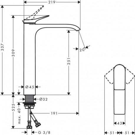 Hansgrohe Vivenis valamu segisti 75042000