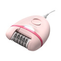 Philips | Corded Compact Epilator | BRE285/00 Satinelle Essential | White/Pink
