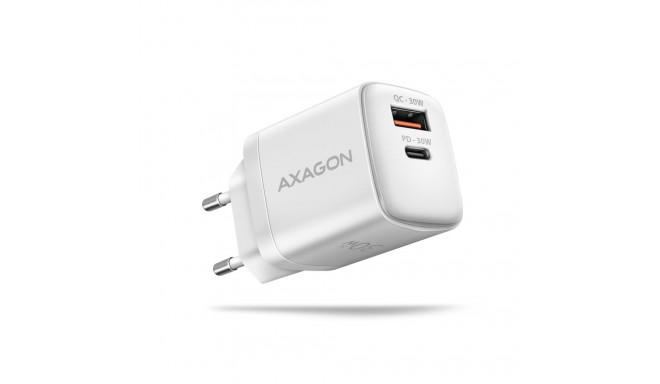 AXAGON Wall Charger 2x port (USB-A+USB-C), 30W | ACU-PQ30W