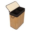 Laundry box with divider G21 63555164, 105l, bamboo